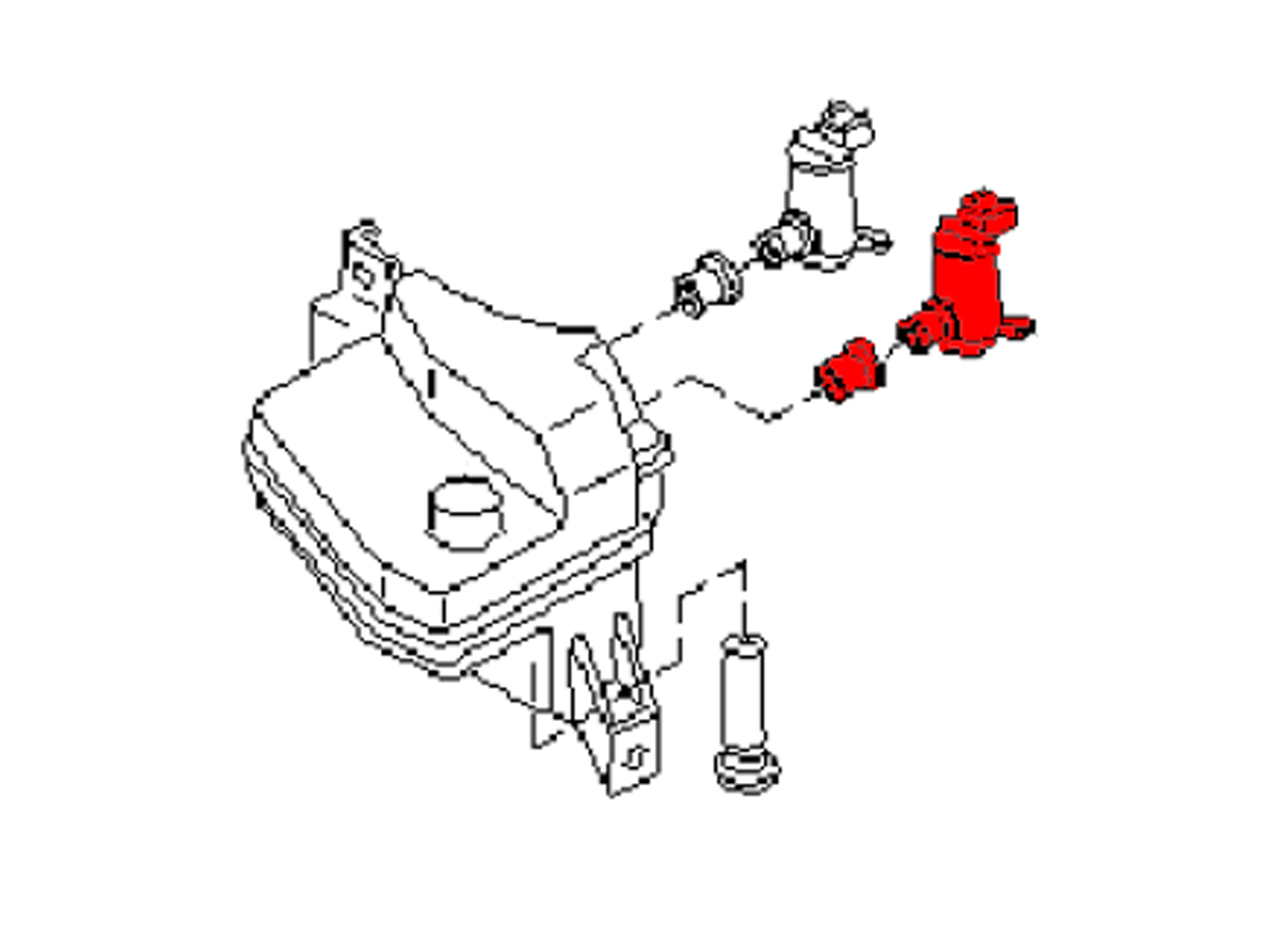 OEM '96-'03 Nissan Pathfinder Windshield Washer Pump