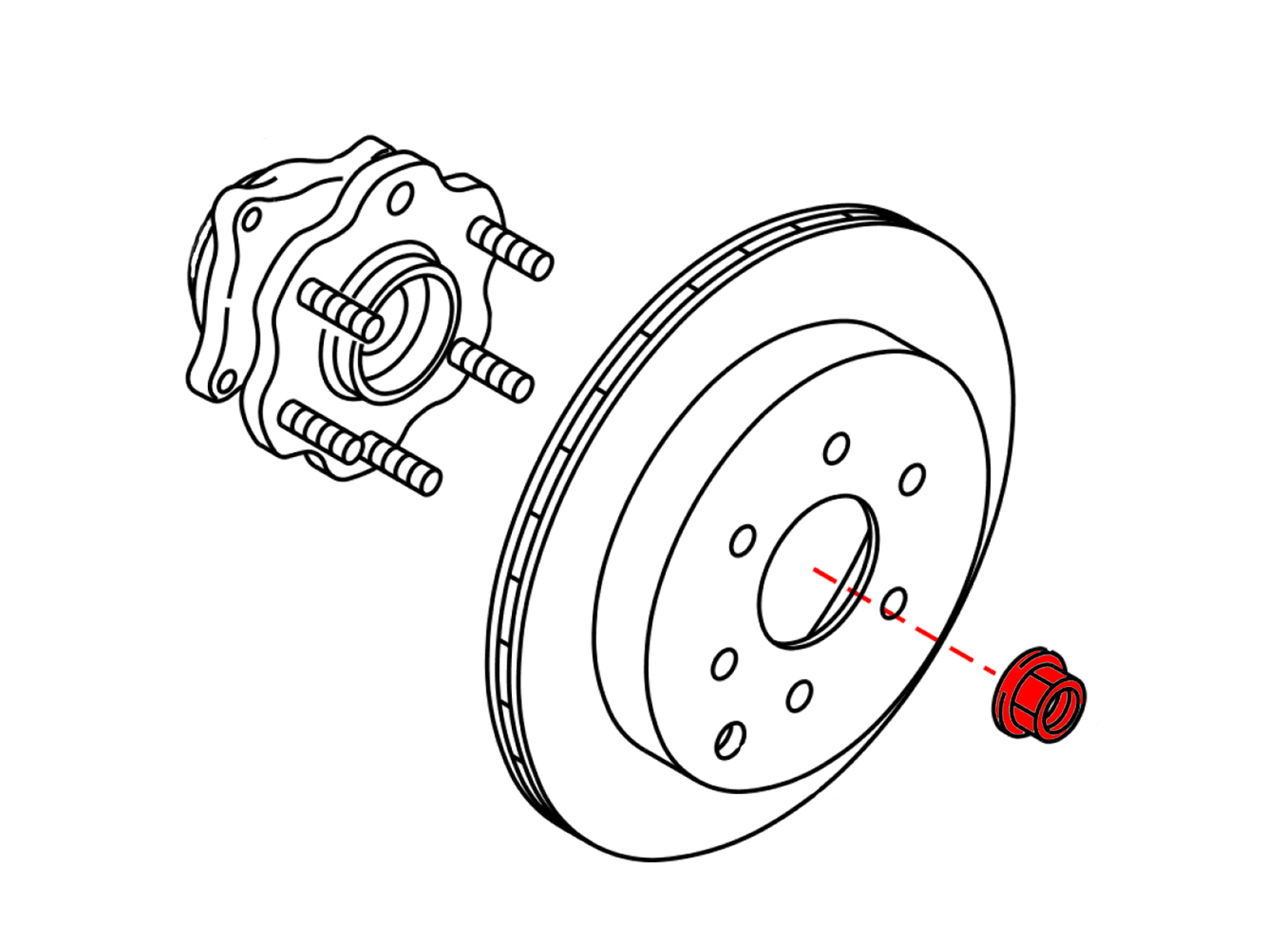 OEM Nissan Armada / QX Rear Axle Nut OEM Nissan Armada / QX Rear Axle Nut