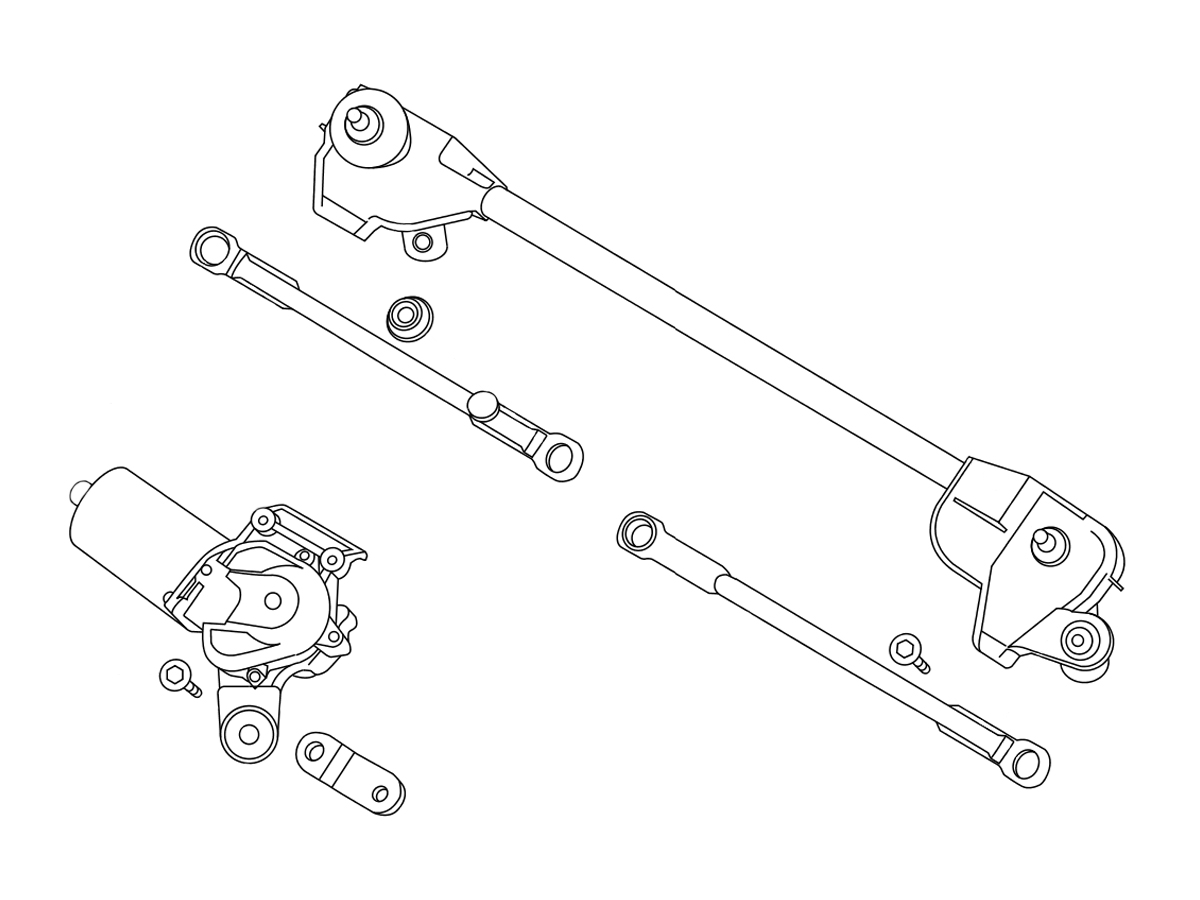 OEM Frontier / Xterra / Pathfinder Wiper Motor & Linkage Assembly