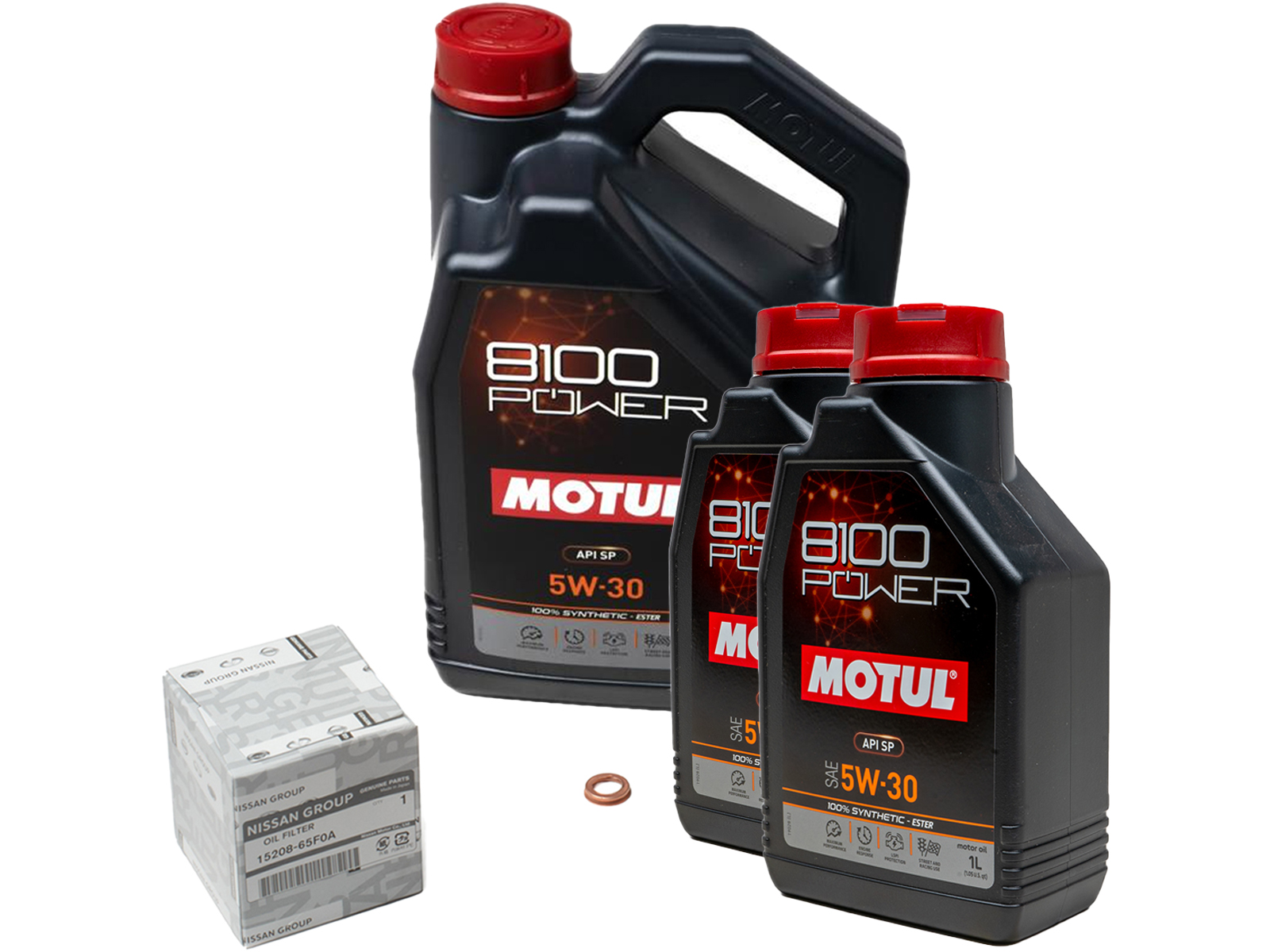 MOTUL 8100 POWER 17 Nissan Armada 5.6L Oil Change Kit 5w30