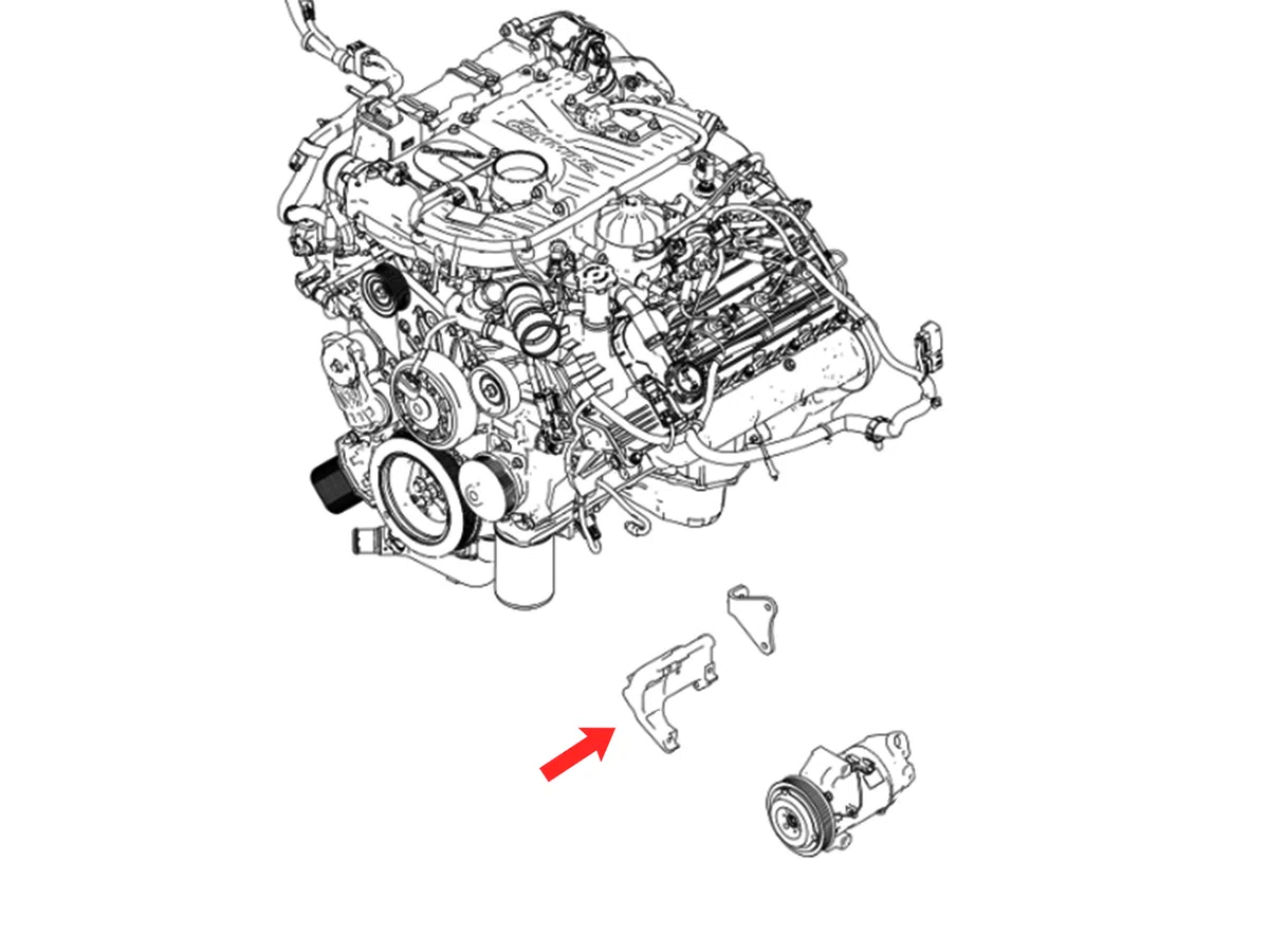 OEM 16 19 Nissan Titan XD A C Compressor Main Bracket CEV8D1