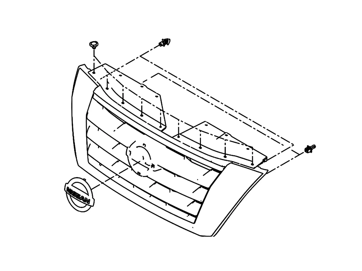 OEM 18 20 Nissan Armada Front Grille Assembly Dark Chrome Z1