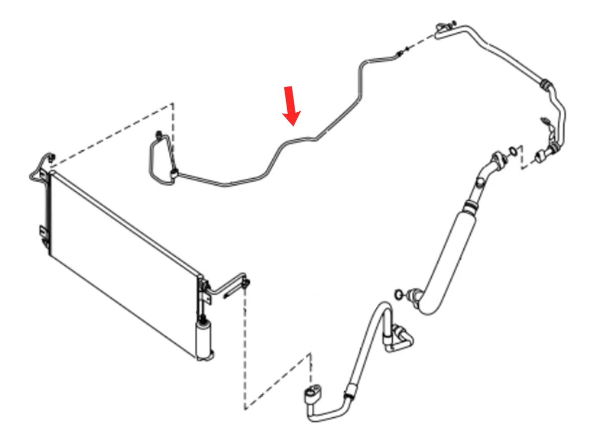 OEM 16 19 Nissan Titan XD A C High Pressure Line CEV8D1 Z1