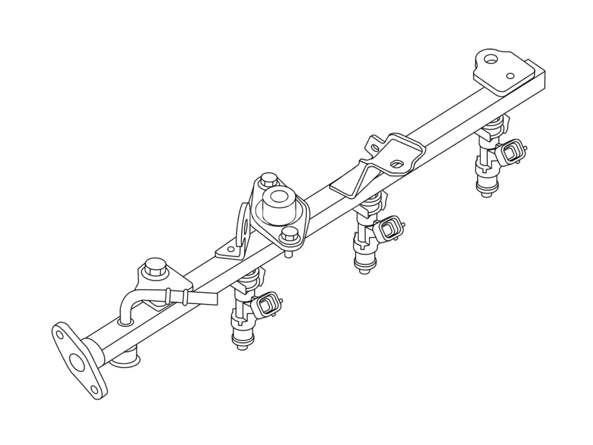 OEM 04 16 Nissan Armada QX56 Fuel Rail Driver Z1 Off Road