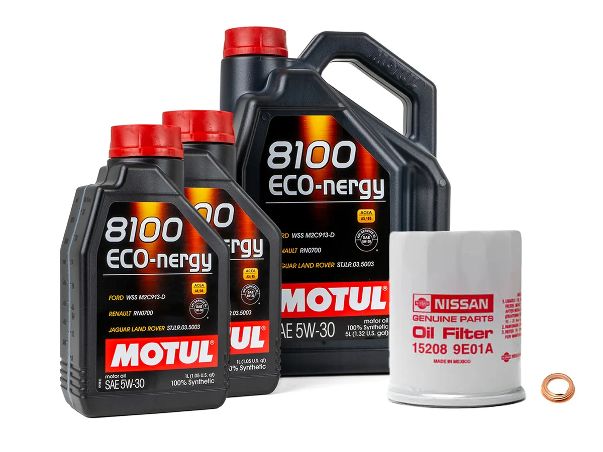 MOTUL 8100 Eco nergy 17 Nissan Armada 5.6L Oil Change Kit 5w30