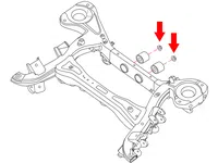 OEM Pathfinder Armada QX Rear Differential Cover To Subframe